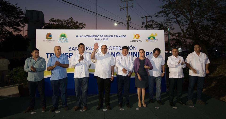 *Gobierno del Estado y el Municipio de Othón P. Blanco dan banderazo de inicio al transporte urbano de Chetumal