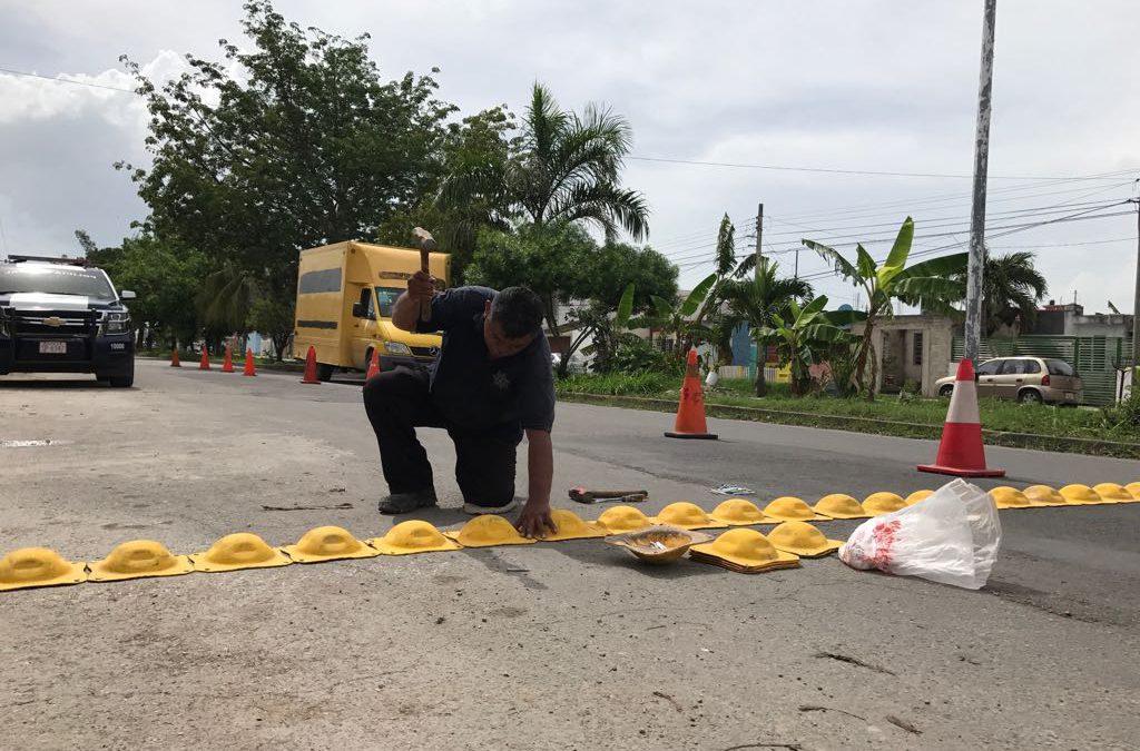 REFUERZA LA DIRECCIÓN DE TRÁNSITO PREVENCIÓN DE ACCIDENTES CON INFRAESTRUCTURA VIAL