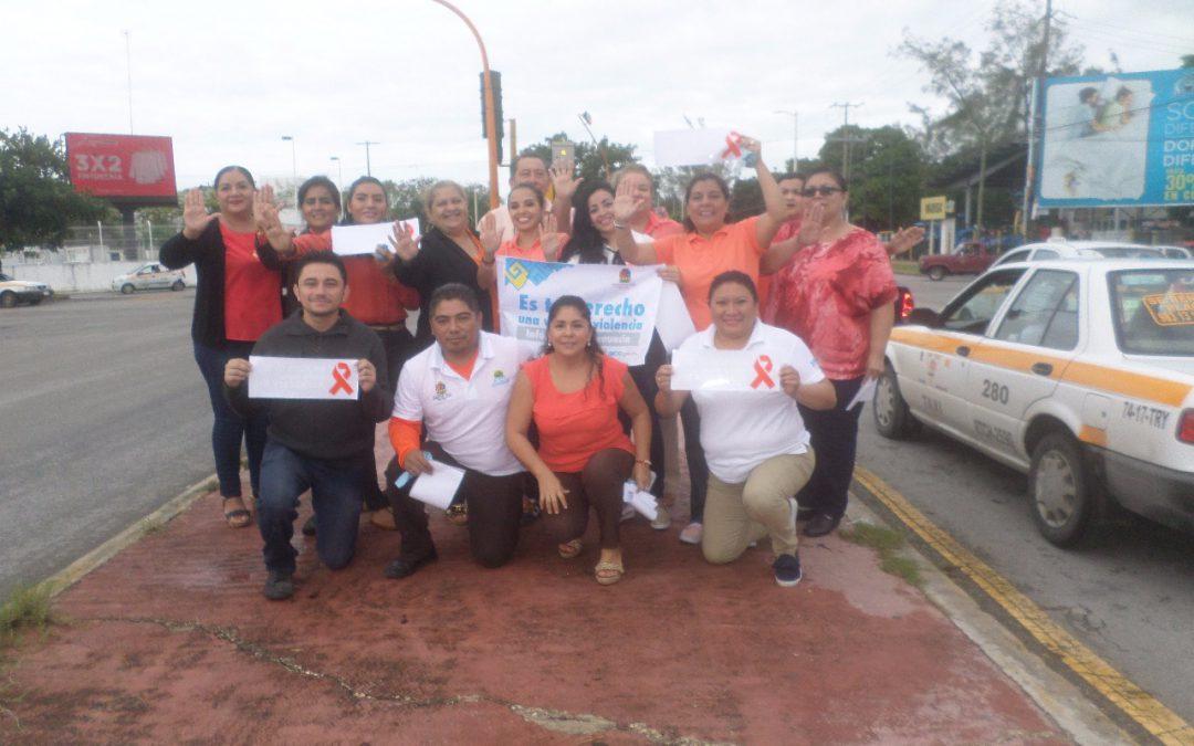 Trabajadores de la SINTRA se suman a la jornada contra la violencia hacia las mujeres