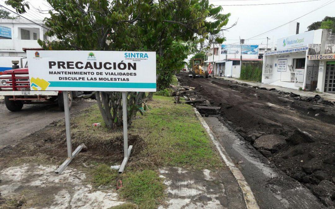 Continúa la Sintra con acciones de rehabilitación de calles en Chetumal