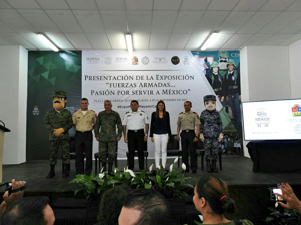 PRESENTAN EN PLAYA DEL CARMEN, EXPOSICIÓN DE FUERZAS ARMADAS