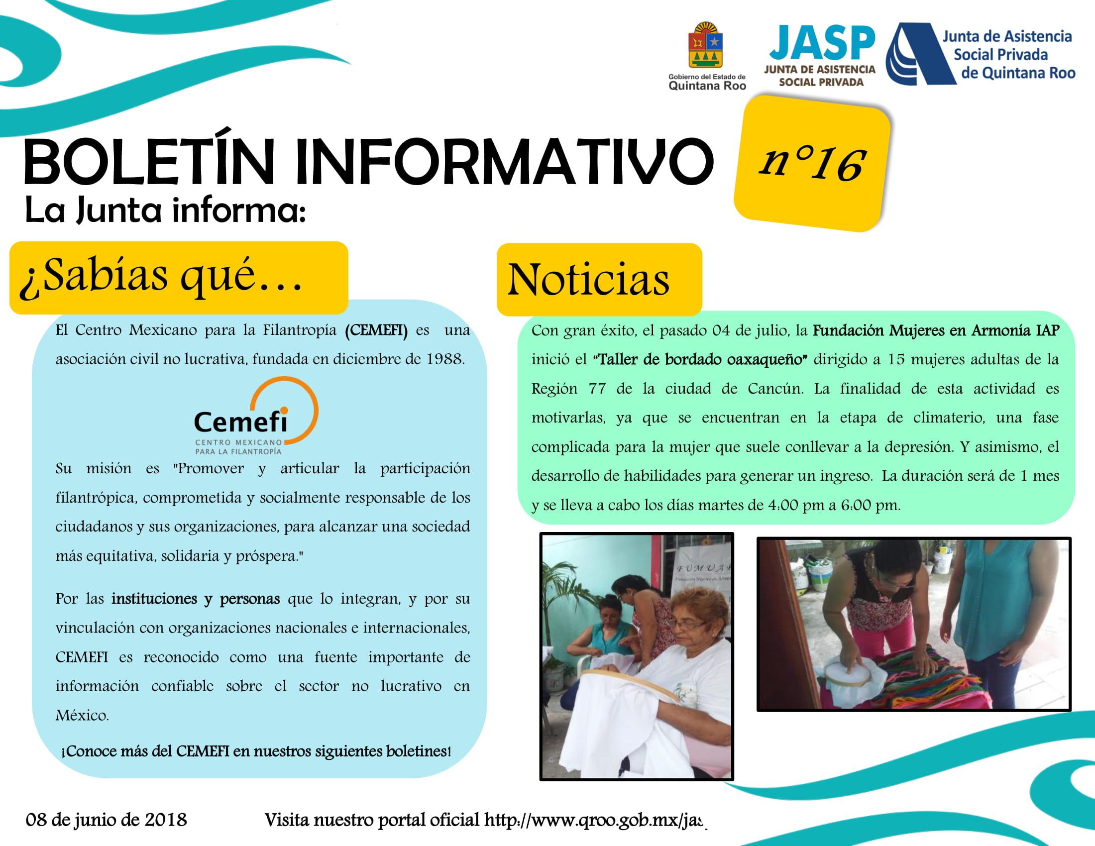 BOLETÍN INFORMATIVO 16