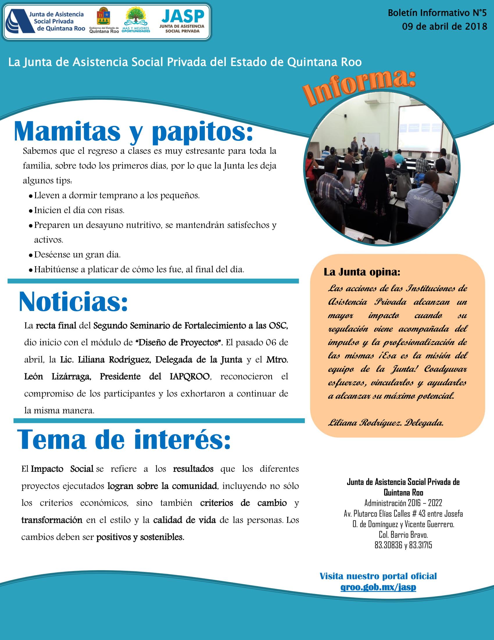 BOLETÍN INFORMATIVO 5