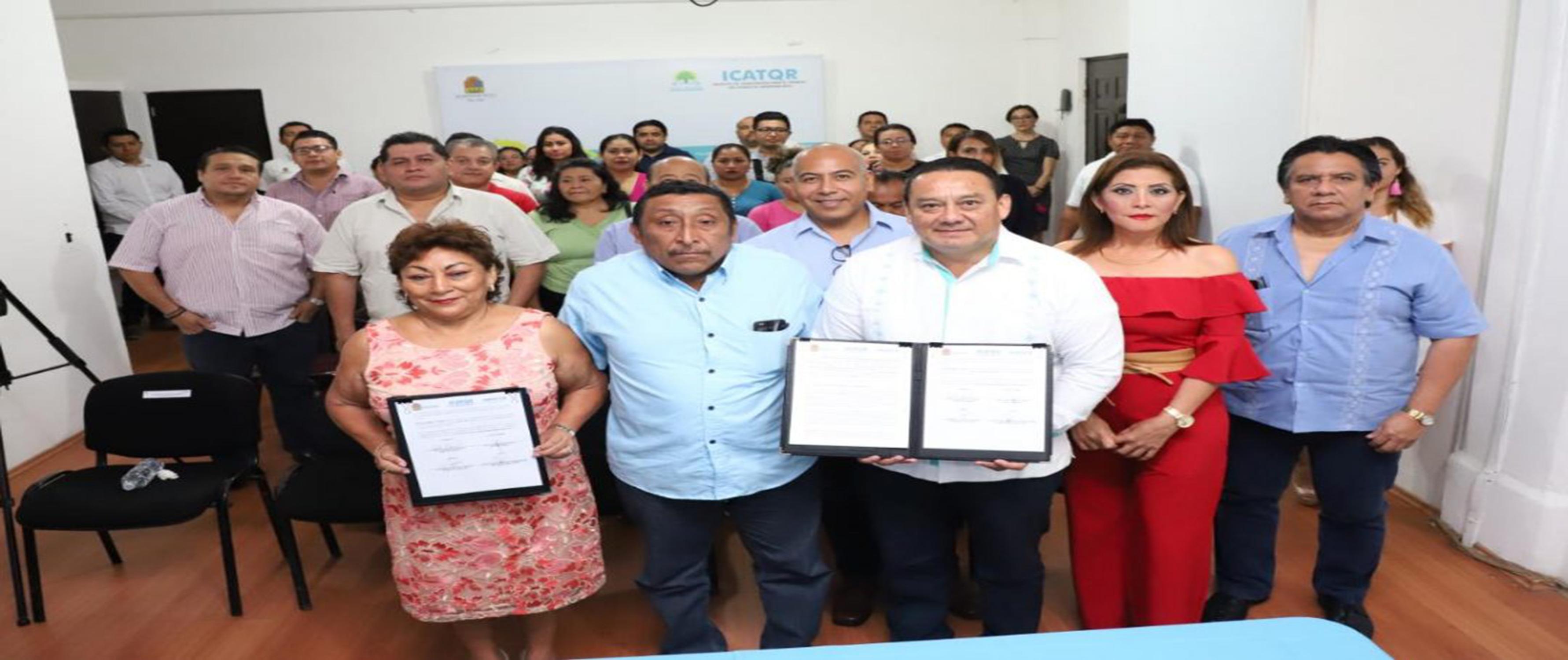 El ICATQR y el INMAYA firman convenio en beneficio de los indígenas de Quintana Roo