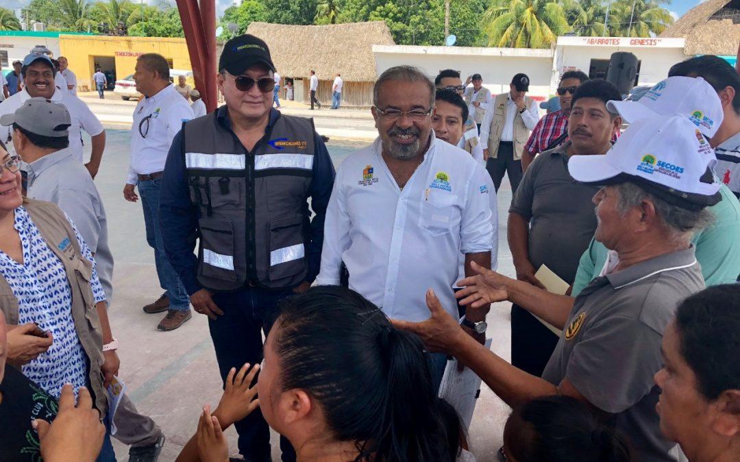 La SINTRA avanza en la dotación de infraestructura en comunidades rurales de Bacalar, Felipe Carrillo Puerto y José María Morelos