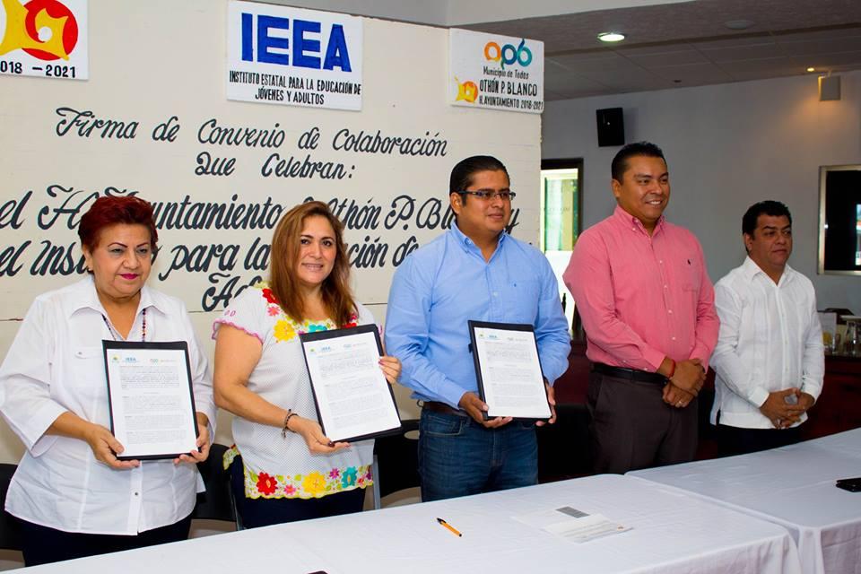 El IEEA y el H. Ayuntamiento de OPB Firman Convenio de Colaboración