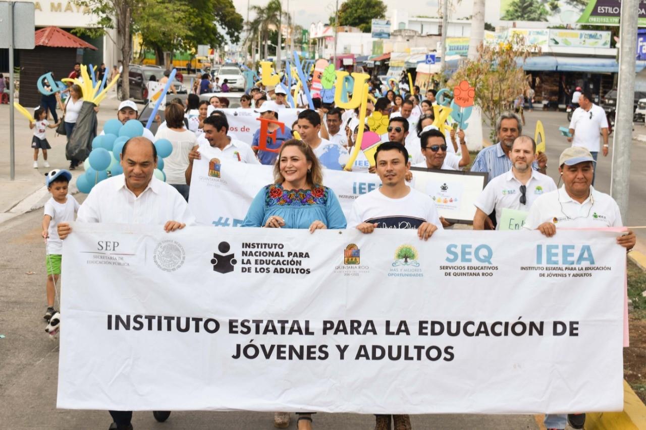  EL INSTITUTO ESTATAL PARA LA EDUCACIÓN DE JÓVENES Y ADULTOS DE QUINTANA ROO (IEEA) CELEBRA LA  2° CAMINATA FAMILIAR DE CONCIENTIZACIÓN 2019