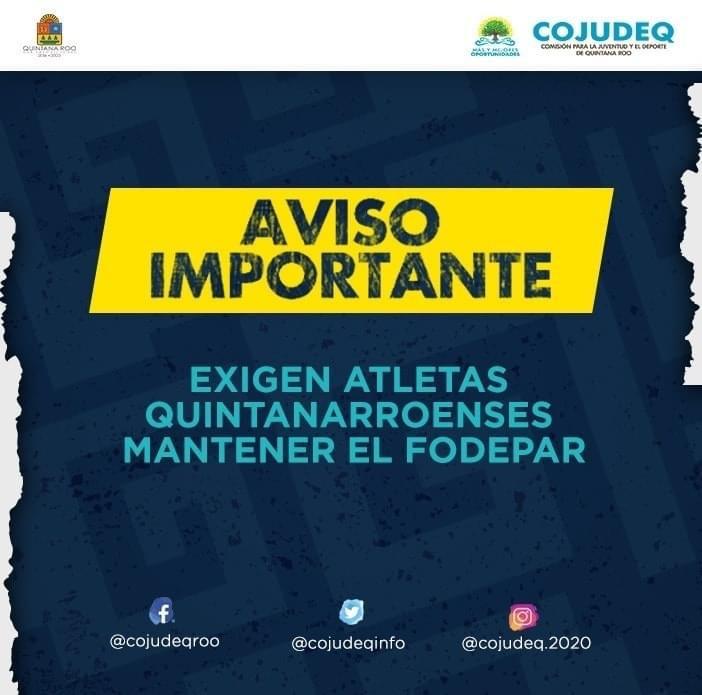 Exigen atletas quintanarroenses mantener el Fodepar