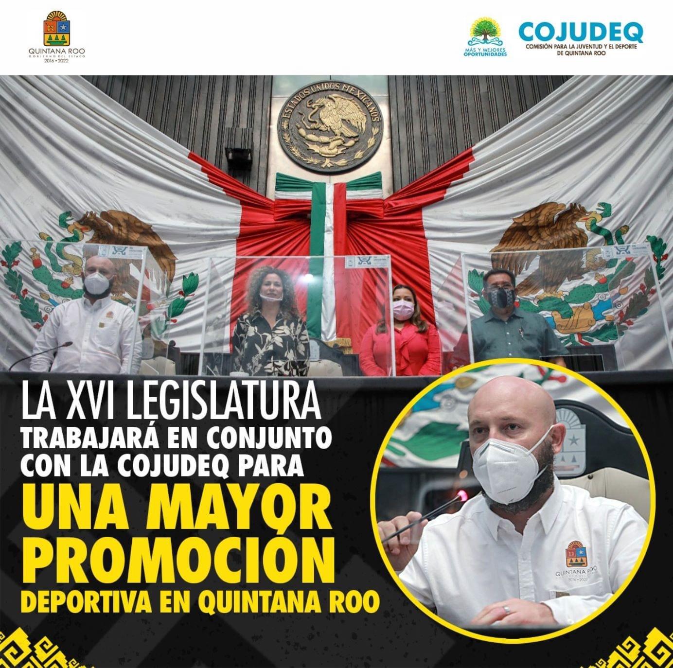 La XVI Legislatura trabajará en conjunto con la COJUDEQ para una mayor promoción deportiva en Quintana Roo