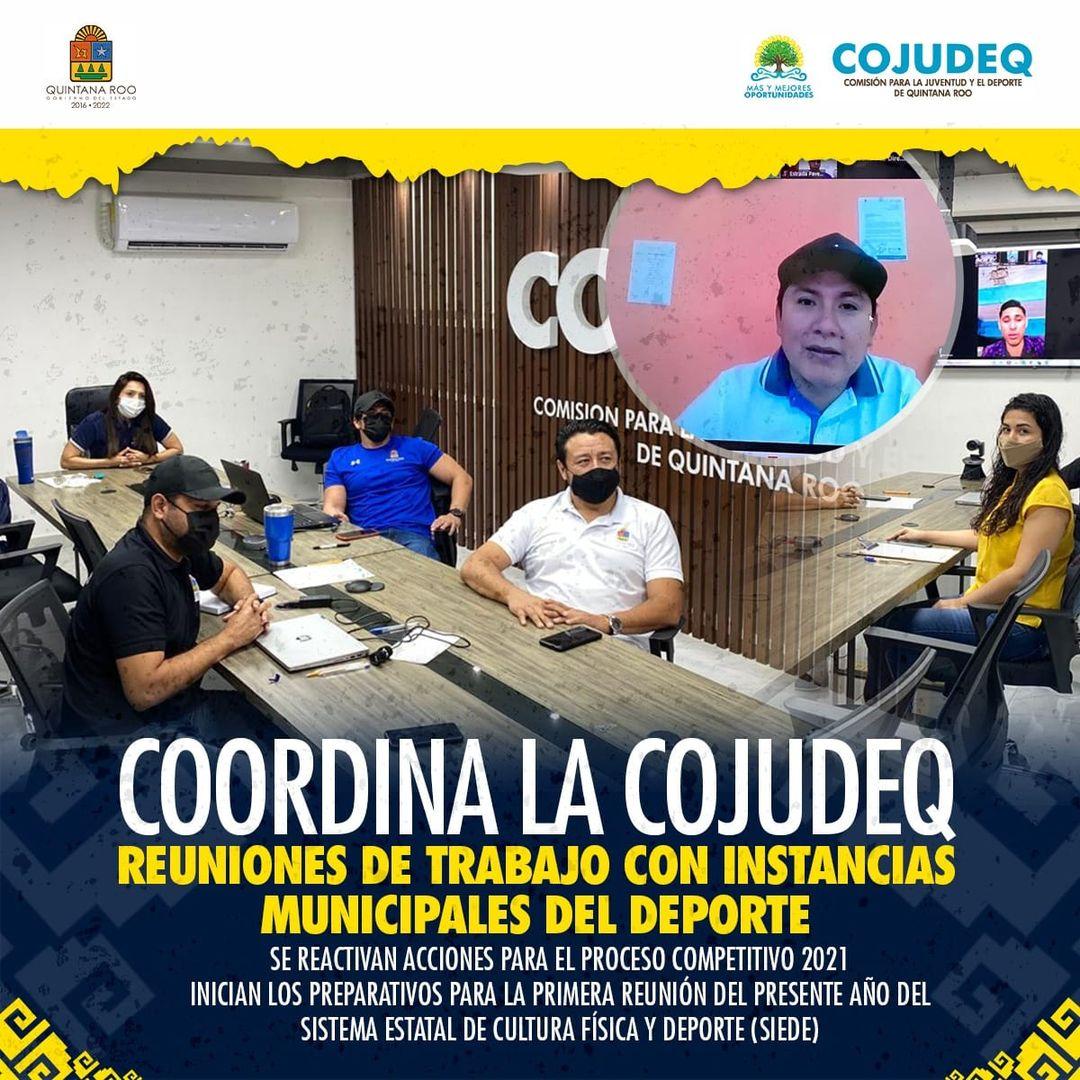 Coordina la COJUDEQ reuniones de trabajo con instancias municipales del deporte