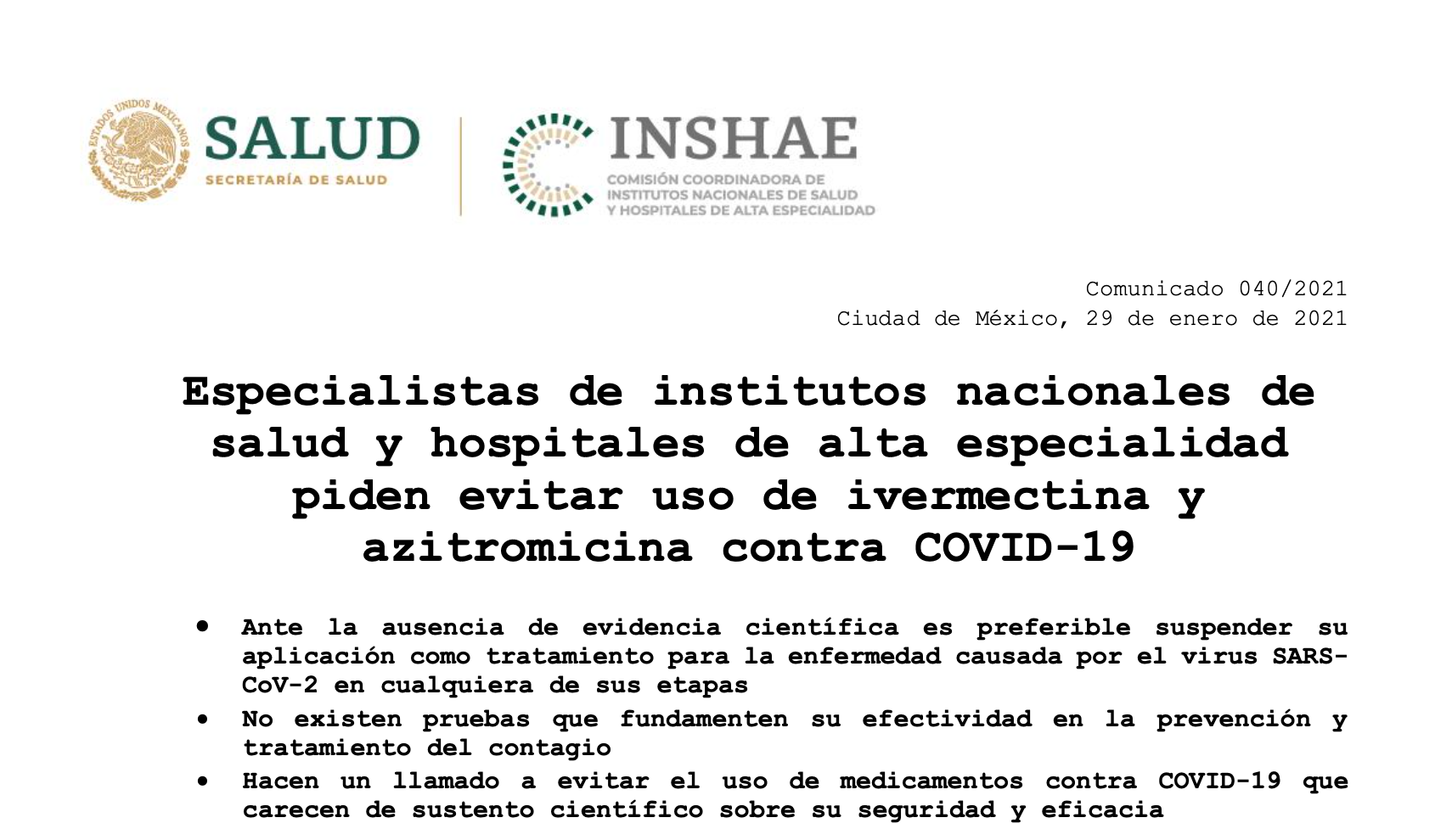 Comunicado