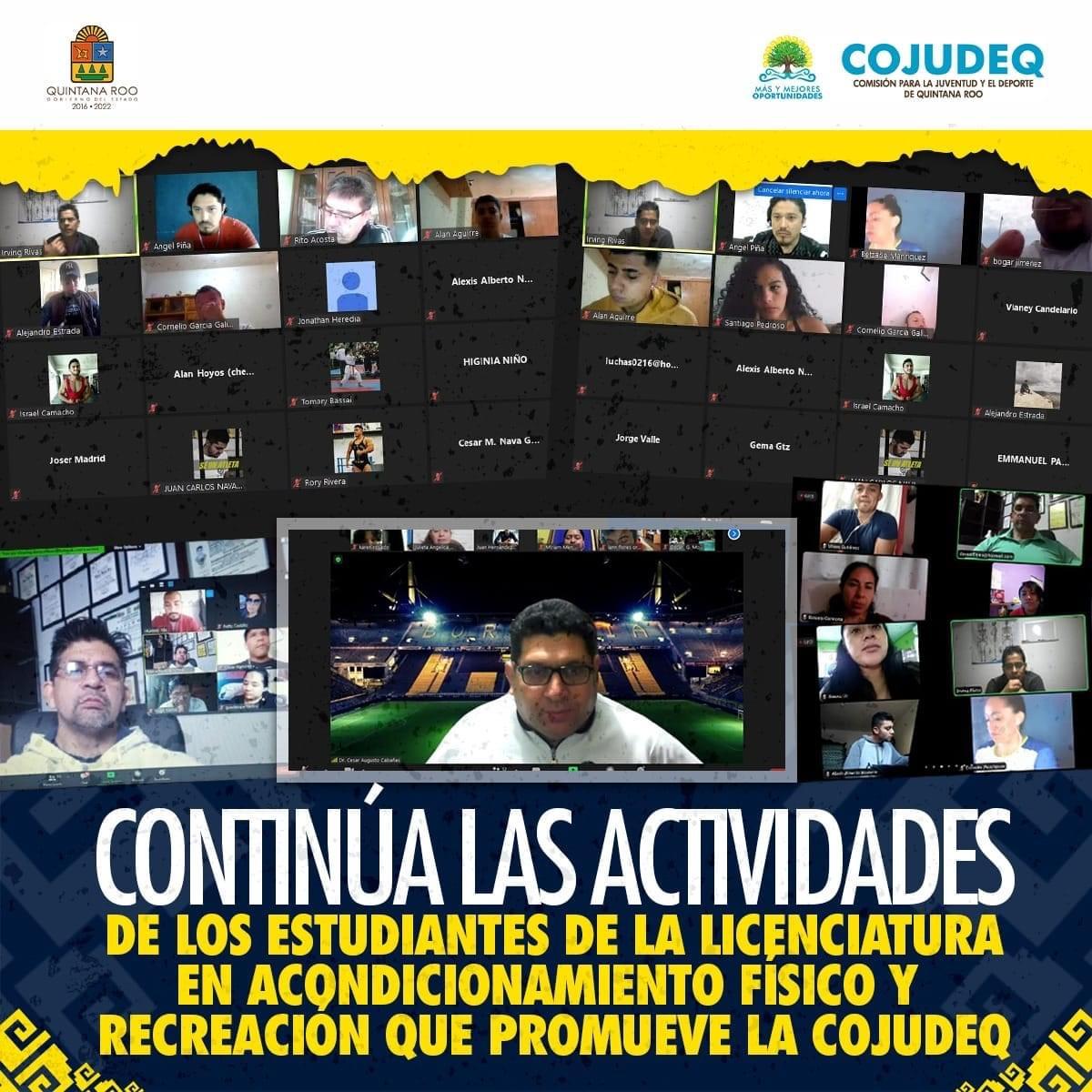 Continúa las actividades de los estudiantes de la Licenciatura en Acondicionamiento Físico y Recreación que promueve la COJUDEQ
