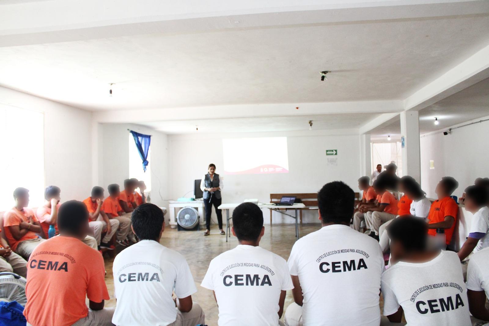 SESESP brinda plática a jóvenes del Centro de Ejecución de Medidas para Adolescentes 
