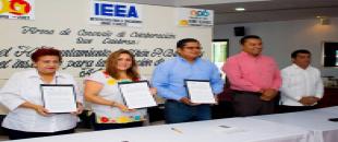 El IEEA y el H. Ayuntamiento de OPB Firman Convenio de Colaboración